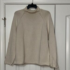 J. Crew Women's Cream Turtleneck Sweater